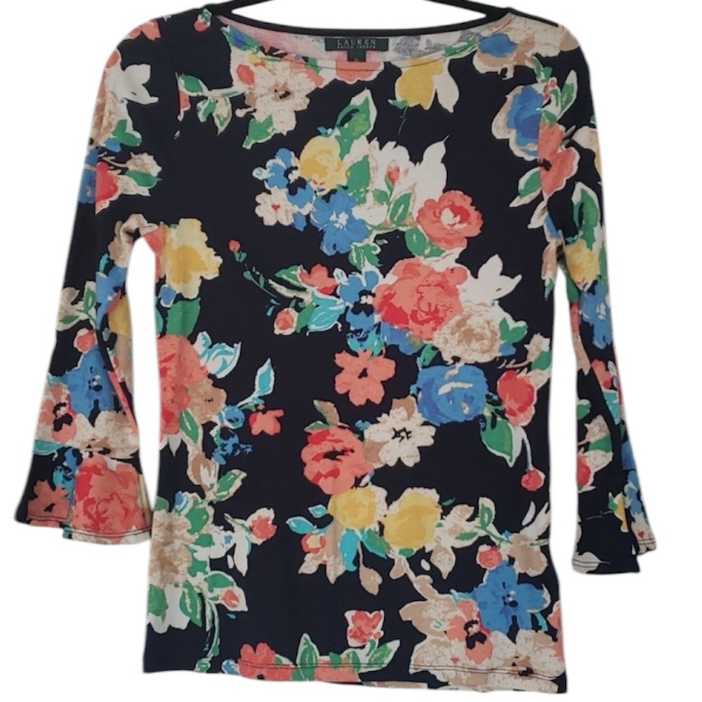 Lauren Ralph Lauren floral Top Sz Medium